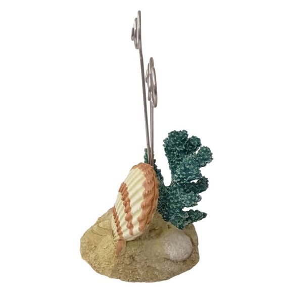 Seashell Shell Wire Picture Holder Memos Post Card Recipe Notes Beachy Coastal. - Picture 8 of 14